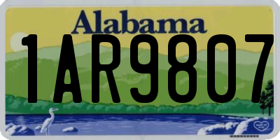AL license plate 1AR9807