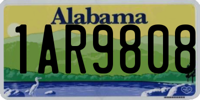 AL license plate 1AR9808