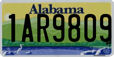 AL license plate 1AR9809