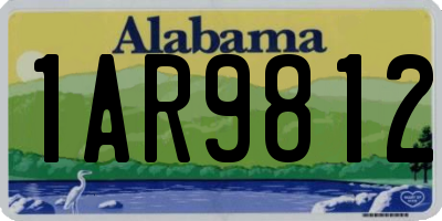 AL license plate 1AR9812
