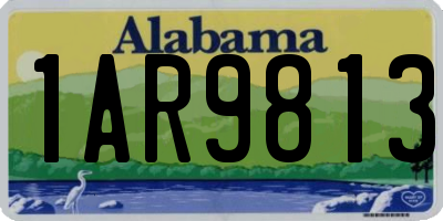 AL license plate 1AR9813