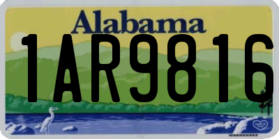 AL license plate 1AR9816