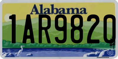 AL license plate 1AR9820