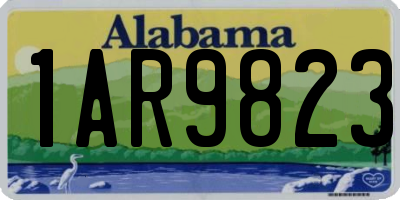 AL license plate 1AR9823
