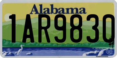 AL license plate 1AR9830