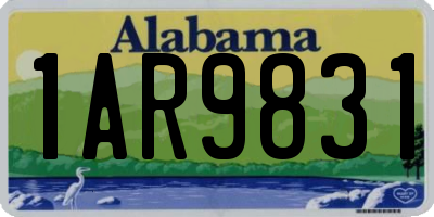 AL license plate 1AR9831