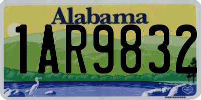 AL license plate 1AR9832