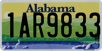 AL license plate 1AR9833