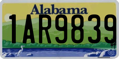 AL license plate 1AR9839