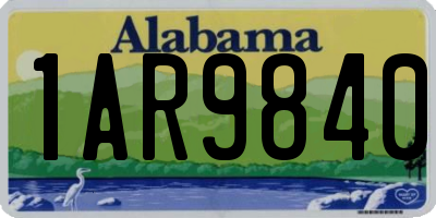 AL license plate 1AR9840