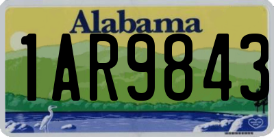AL license plate 1AR9843