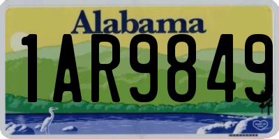 AL license plate 1AR9849