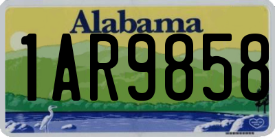 AL license plate 1AR9858