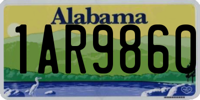 AL license plate 1AR9860