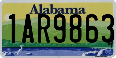 AL license plate 1AR9863