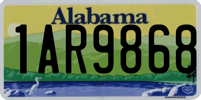 AL license plate 1AR9868