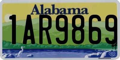 AL license plate 1AR9869