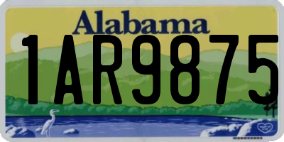 AL license plate 1AR9875