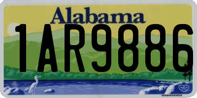 AL license plate 1AR9886