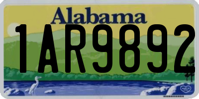 AL license plate 1AR9892