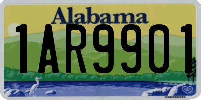 AL license plate 1AR9901