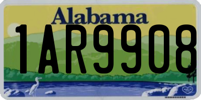 AL license plate 1AR9908
