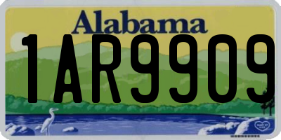 AL license plate 1AR9909