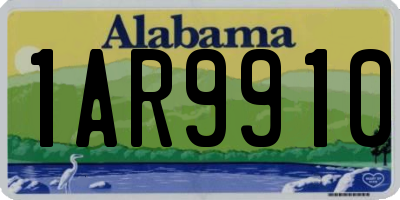 AL license plate 1AR9910
