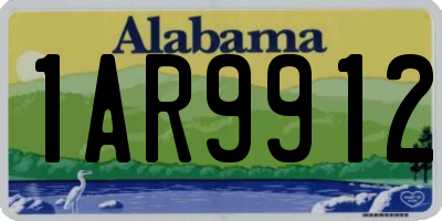 AL license plate 1AR9912