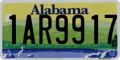 AL license plate 1AR9917