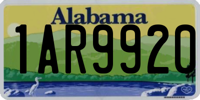 AL license plate 1AR9920