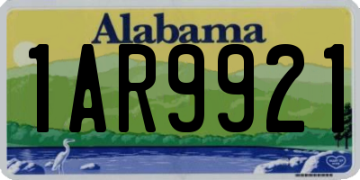 AL license plate 1AR9921