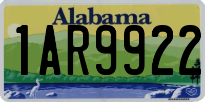 AL license plate 1AR9922