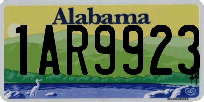AL license plate 1AR9923