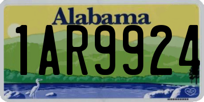AL license plate 1AR9924