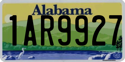 AL license plate 1AR9927