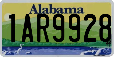 AL license plate 1AR9928