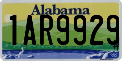 AL license plate 1AR9929