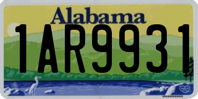 AL license plate 1AR9931