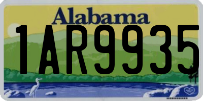 AL license plate 1AR9935