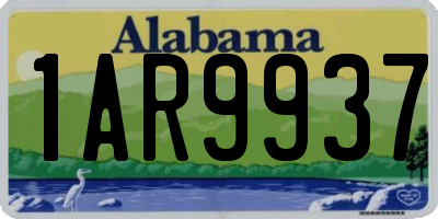 AL license plate 1AR9937