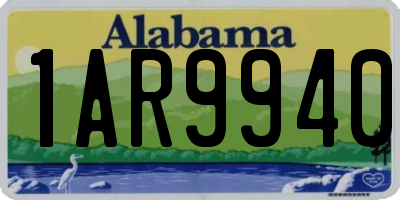AL license plate 1AR9940