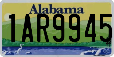 AL license plate 1AR9945