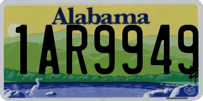 AL license plate 1AR9949
