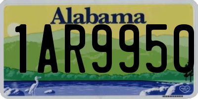 AL license plate 1AR9950