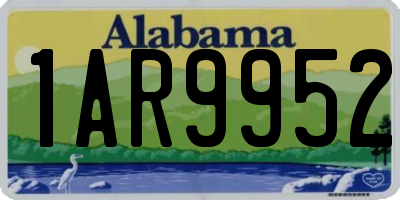 AL license plate 1AR9952