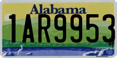 AL license plate 1AR9953