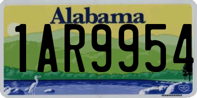 AL license plate 1AR9954