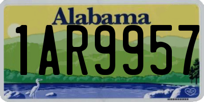 AL license plate 1AR9957
