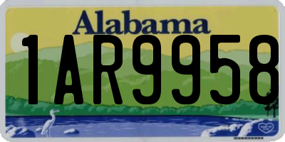 AL license plate 1AR9958